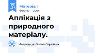 Аплікація з природного матеріалу.