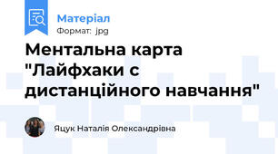Ментальна карта "Лайфхаки с дистанційного навчання"