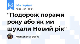 "Подорож порами року або як ми шукали Новий рік"