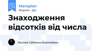 Знаходження відсотків від числа