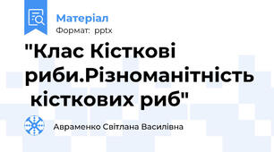 "Клас Кісткові риби.Різноманітність  кісткових риб"