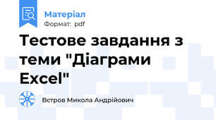 Тестове завдання з теми "Діаграми Excel"