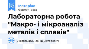 Лабораторна робота "Макро- і мікроаналіз металів і сплавів"