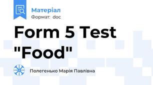 Form 5 Test "Food"