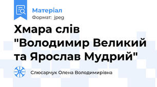 Хмара слів "Володимир Великий та Ярослав Мудрий"