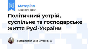 Політичний устрій, суспільне та господарське життя Русі-України