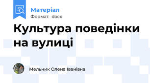 Культура поведінки на вулиці