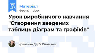 Урок виробничого навчання "Створення зведених таблиць діаграм та графіків"