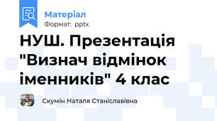 НУШ. Презентація "Визнач відмінок іменників" 4 клас