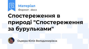 Спостереження в природі "Спостереження за бурульками"