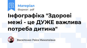 Інфографіка "Здорові межі - це ДУЖЕ важлива потреба дитина"