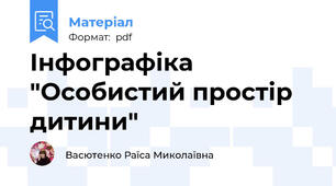 Інфографіка "Особистий простір дитини"