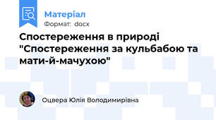 Спостереження в природі "Спостереження за кульбабою та мати-й-мачухою"