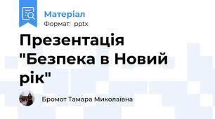 Презентація "Безпека в Новий рік"