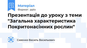 Презентація до уроку з теми "Загальна характеристика Покритонасінних рослин"