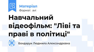 Навчальний відеофільм: "Ліві та праві в політиці"