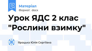 Урок ЯДС 2 клас "Рослини взимку"