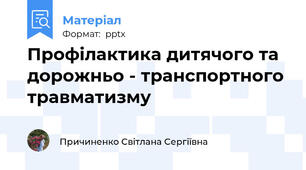 Профілактика дитячого та дорожньо - транспортного травматизму