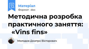 Методична розробка  практичного заняття:   «Vins fins»