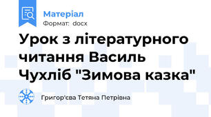 Урок з літературного читання Василь Чухліб "Зимова казка"