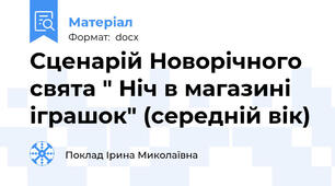Сценарій Новорічного свята " Ніч в магазині іграшок" (середній вік)