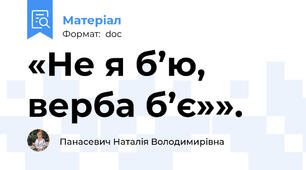 «Не я б’ю, верба б’є»».