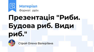 Презентація "Риби. Будова риб. Види риб."