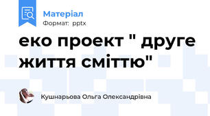 еко проект " друге життя сміттю"