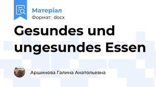 Gesundes und ungesundes Essen