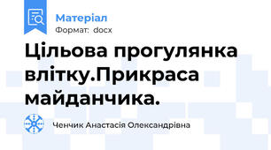 Цільова прогулянка влітку.Прикраса майданчика.