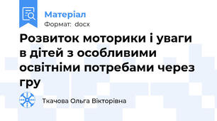 Розвиток моторики і уваги  в дітей з особливими освітніми потребами через гру
