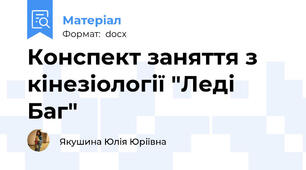 Конспект заняття з кінезіології "Леді Баг"