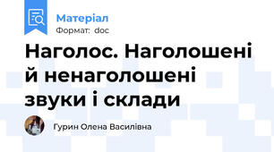Наголос. Наголошені й ненаголошені звуки і склади
