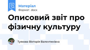 Описовий звіт про фізичну культуру