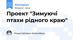 Проект "Зимуючі птахи рідного краю"