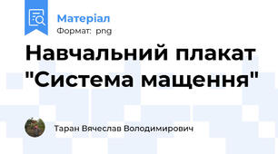Навчальний плакат "Система мащення"