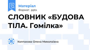 СЛОВНИК «БУДОВА ТІЛА. Гомілка»