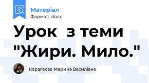 Урок  з теми "Жири. Мило."