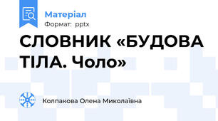 СЛОВНИК «БУДОВА ТІЛА. Чоло»