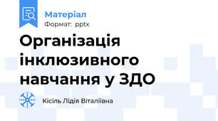 Організація інклюзивного навчання у ЗДО