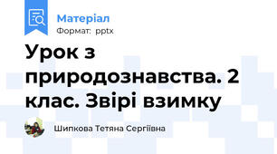 Урок з природознавства. 2 клас. Звірі взимку