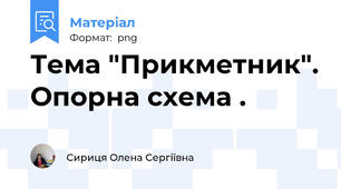 Тема "Прикметник". Опорна схема .