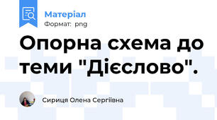 Опорна схема до теми "Дієслово".