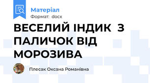 ВЕСЕЛИЙ ІНДИК  З ПАЛИЧОК ВІД МОРОЗИВА