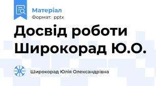 Досвід роботи Широкорад Ю.О.