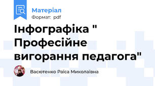 Інфографіка " Професійне вигорання педагога"