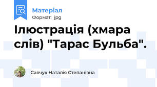 Ілюстрація (хмара слів) "Тарас Бульба".