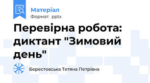Перевірна робота: диктант "Зимовий день"