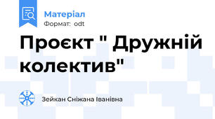 Проєкт " Дружній колектив"