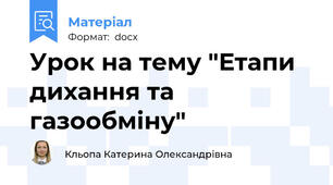 Урок на тему "Етапи дихання та газообміну"